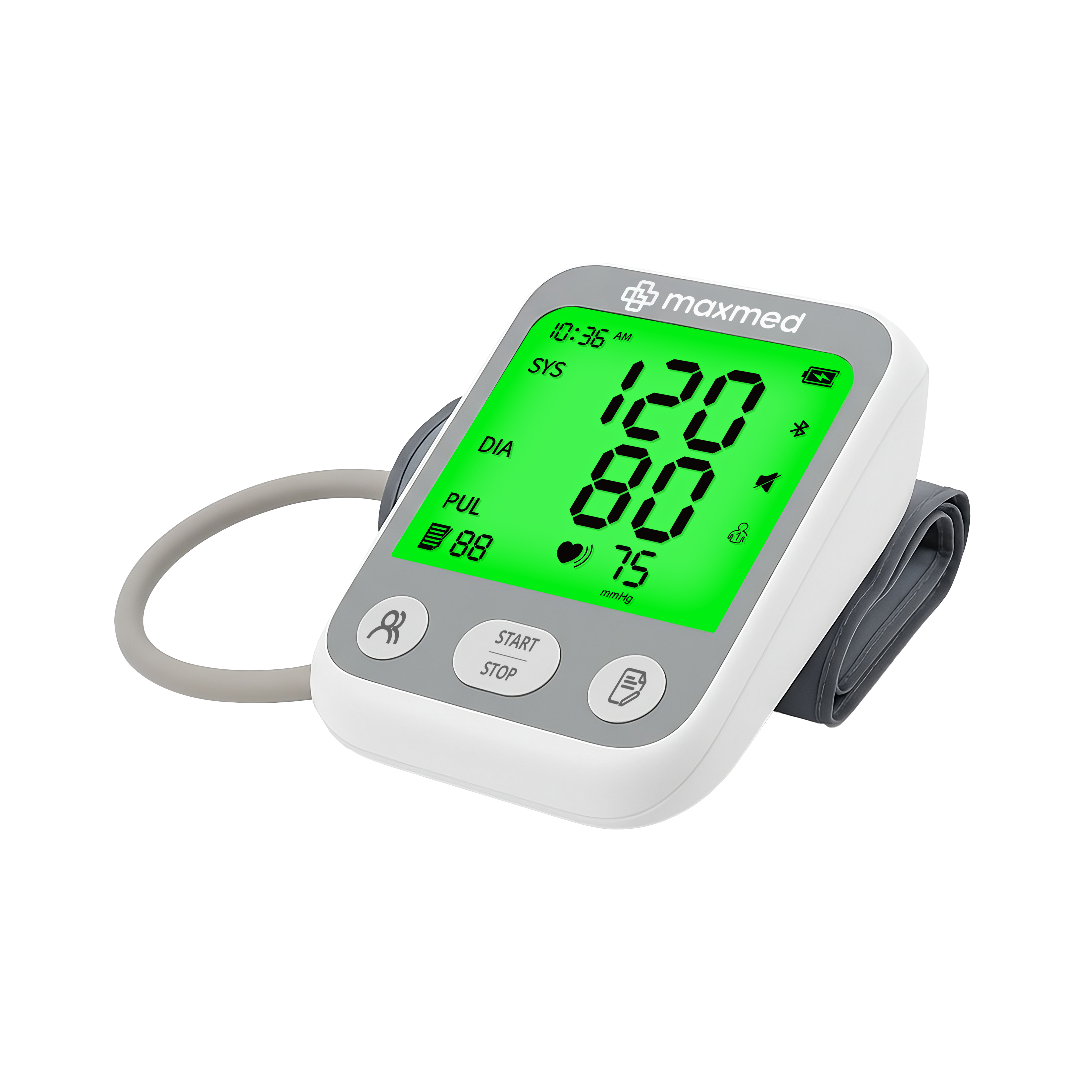 MaxMed - PulseGuardPro Bluetooth Upper Arm Blood Pressure Monitor Risk Indicator, Automatic Digital BP Machine
